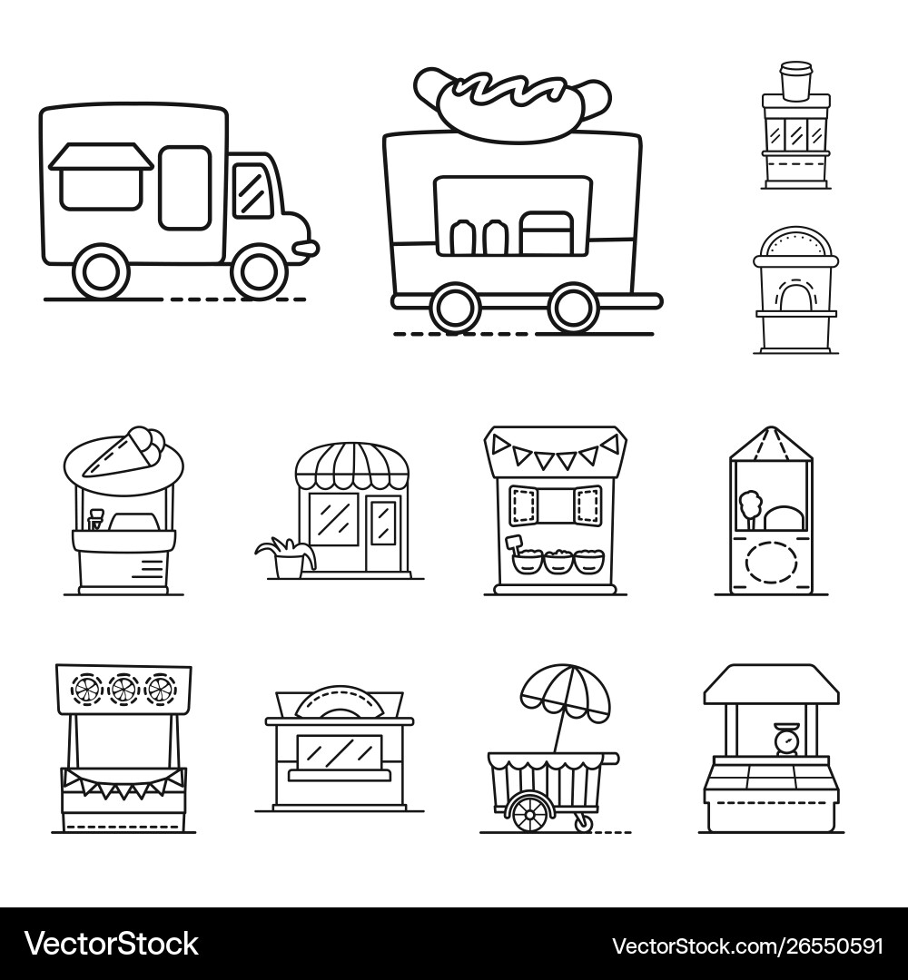 Isolated object vending and public icon Isolated object vending and public icon vector image