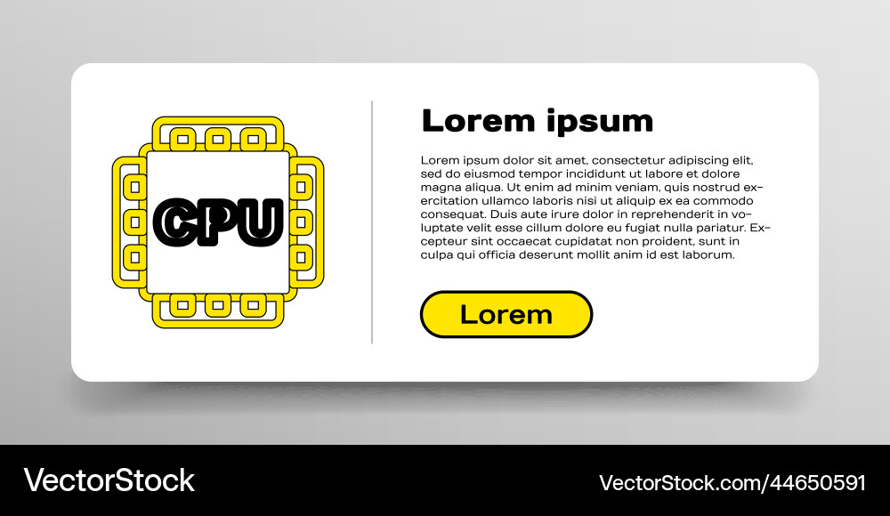Line computer processor with microcircuits cpu Line computer processor with microcircuits cpu vector image