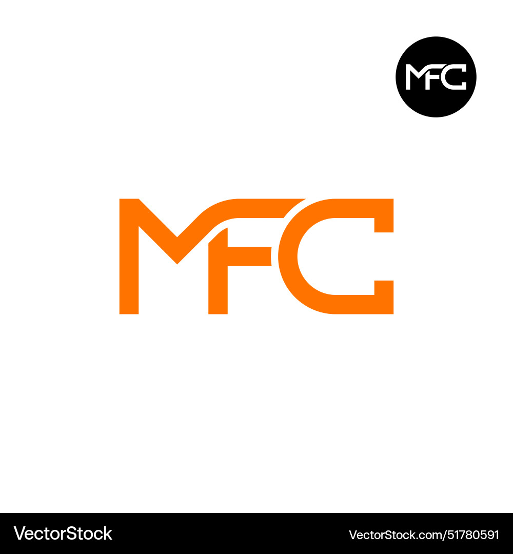 Mfc logo letter monogram design Mfc logo letter monogram design vector image