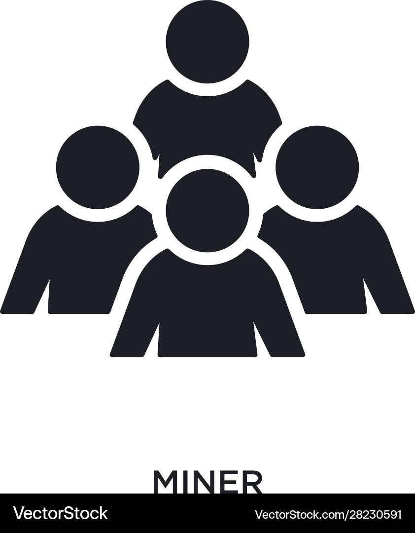 Miner isolated icon simple element from humans Vector Image
