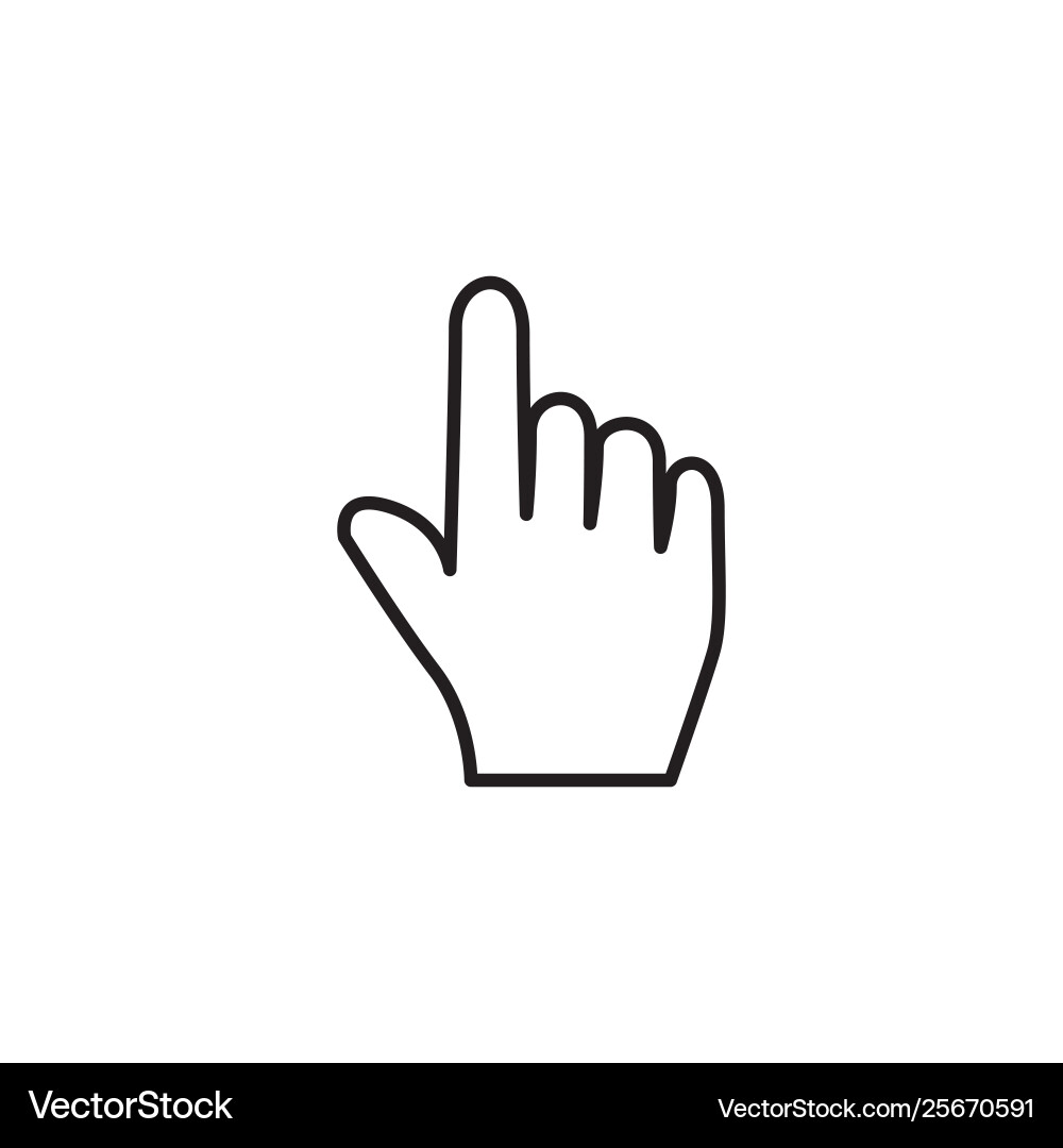Mouse cursor symbol - arrow click pointer isolated Mouse cursor symbol - arrow click pointer isolated vector image