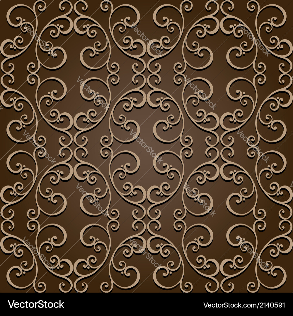 Ornate Scroll Pattern vector image