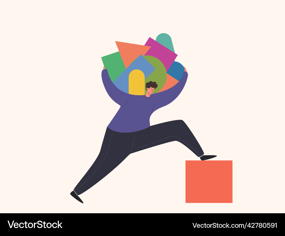 Overwhelmed burnout stress overload fatigue heavy Overwhelmed burnout stress overload fatigue heavy vector image