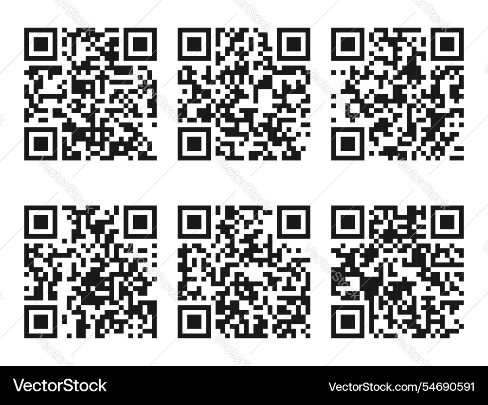 Qr code ready to use isolated on white background vector image