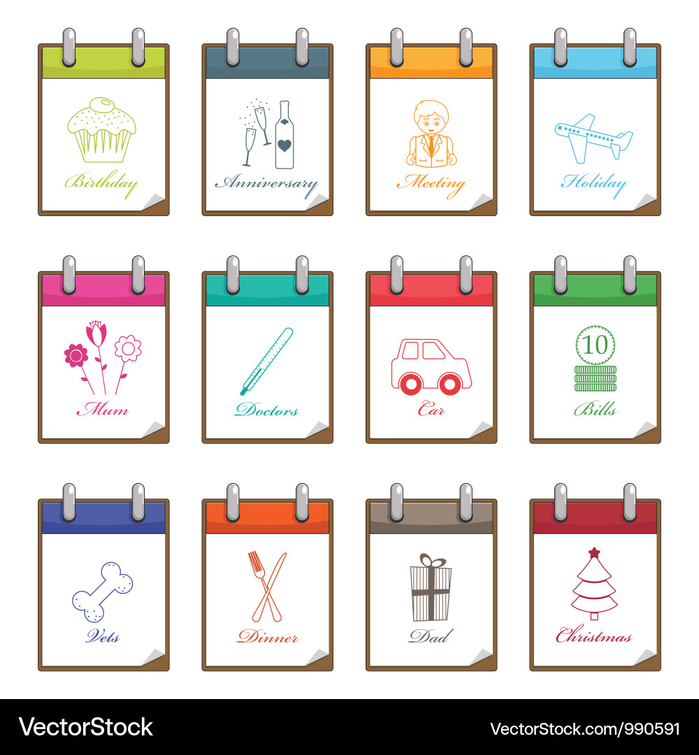 Reminder notes Vector Image