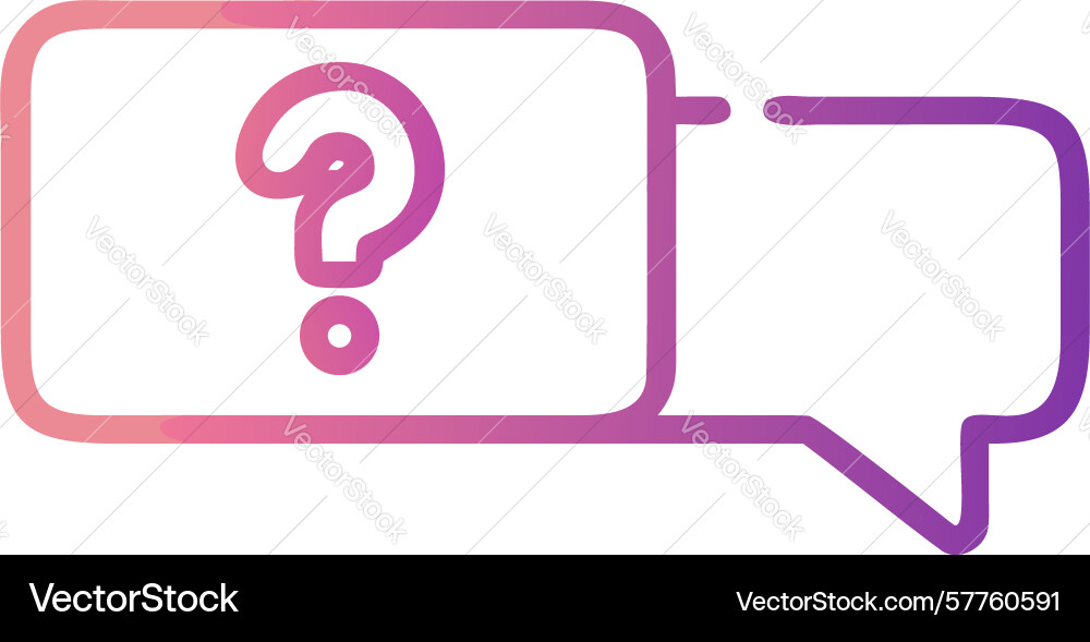 Speech bubble with question mark icon - faq vector image
