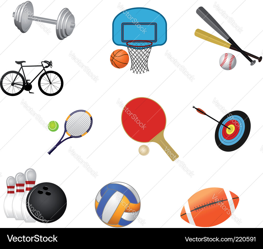Sports Symbol Collection Vector Image