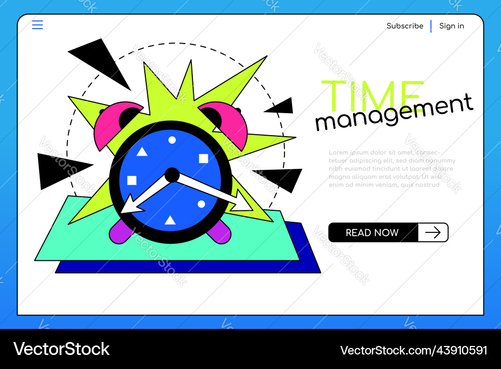 Time management - colorful flat design style web Time management - colorful flat design style web vector image