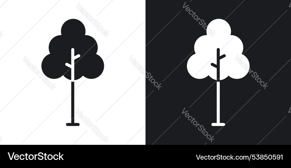 Tree icon set Vector Image