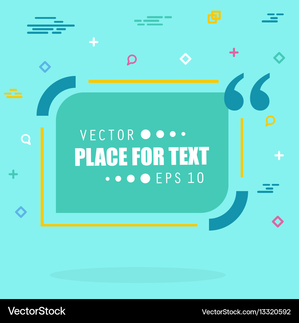 Abstract concept empty speech square quote vector image