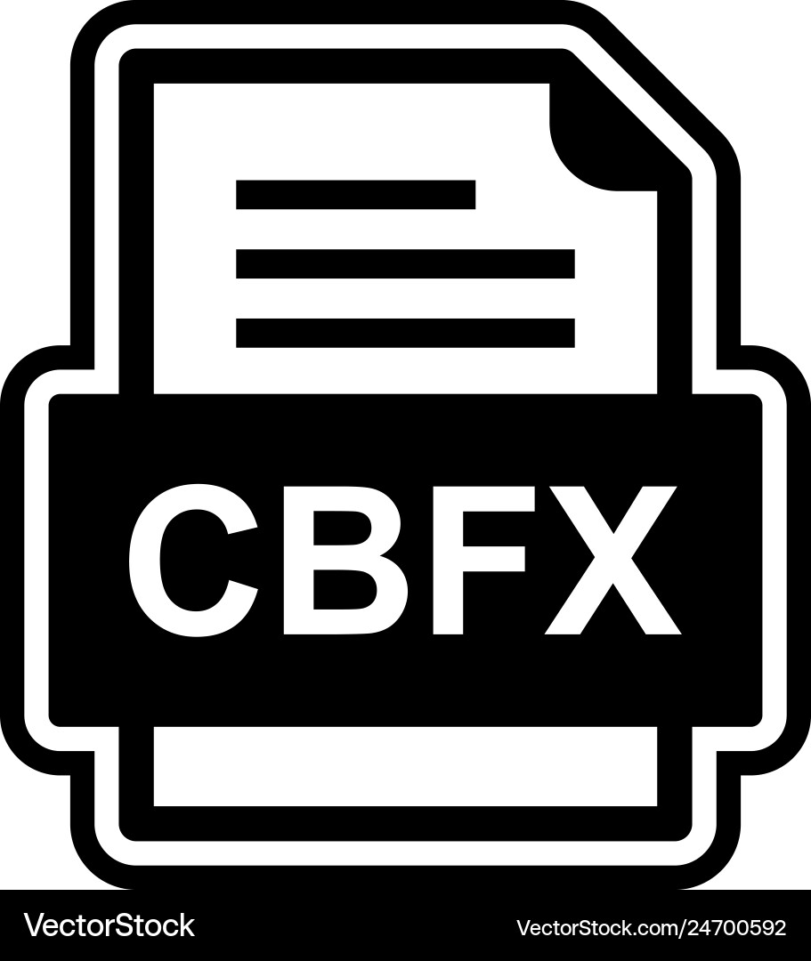 Cbfx file document icon Vector Image