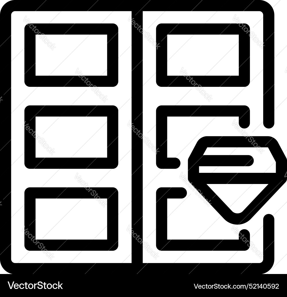 Diamond mining sorting process icon representing Diamond mining sorting process icon representing Vector Image