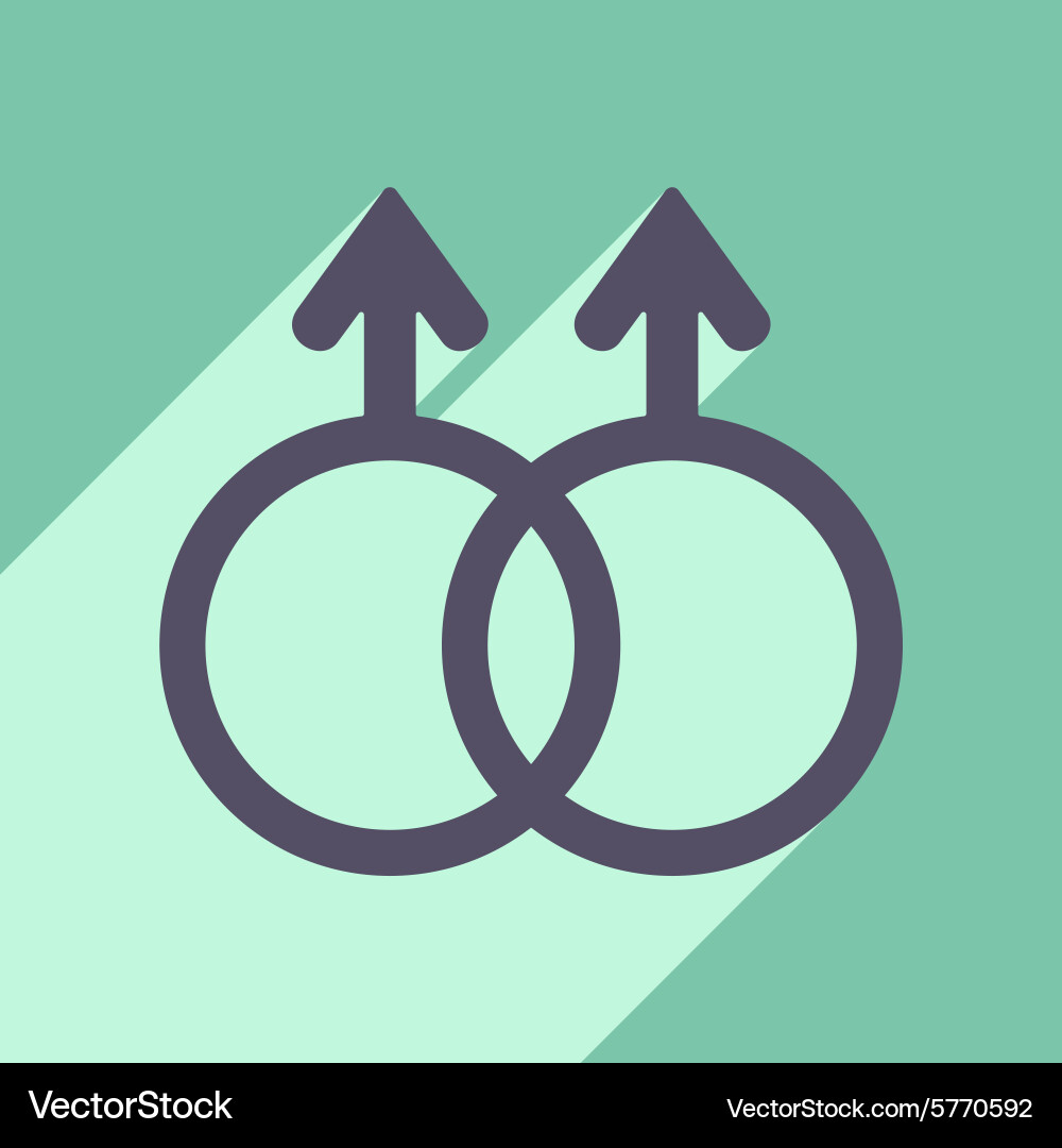 Flat with shadow icon and mobile application vector image