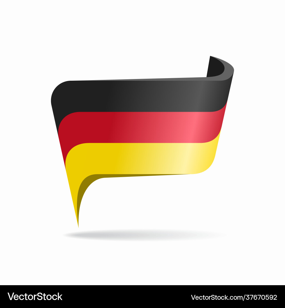 German Flag Pointer Map Vector Image