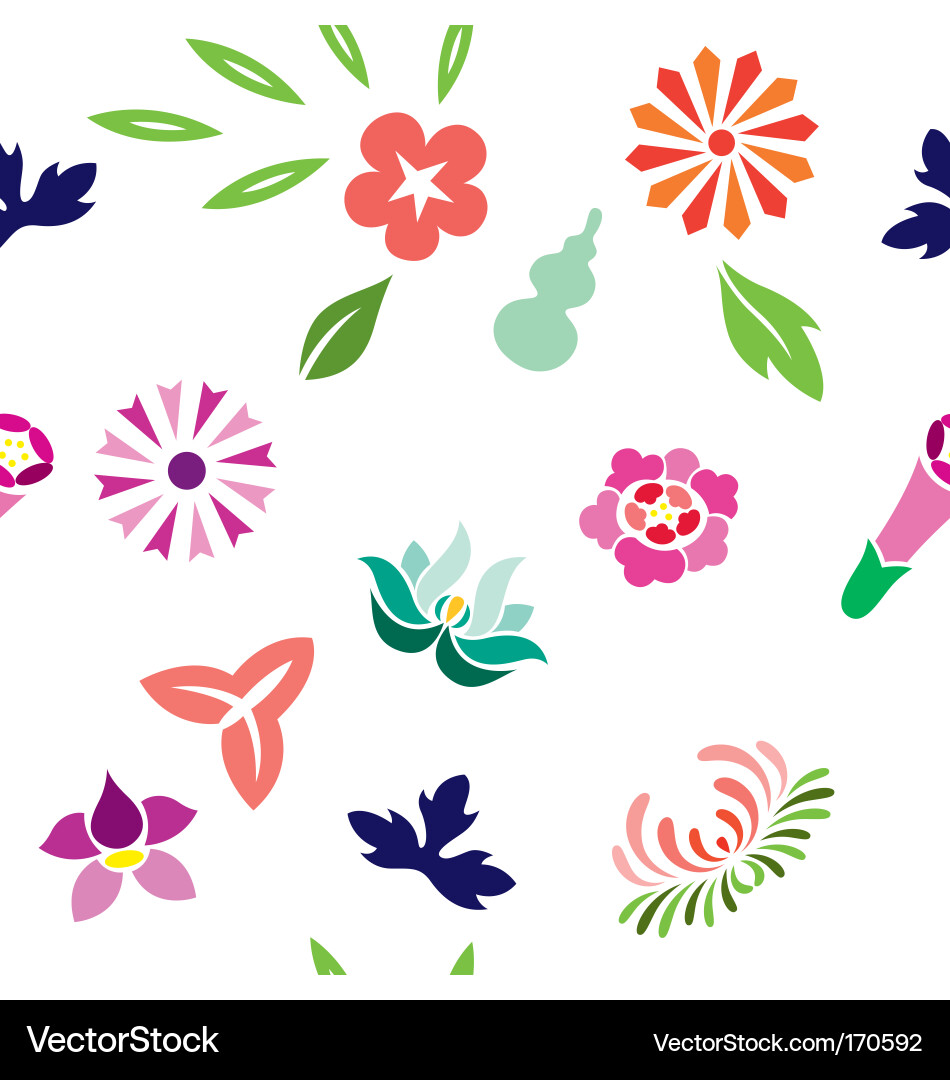Japanese Blossom Pattern Vector Image