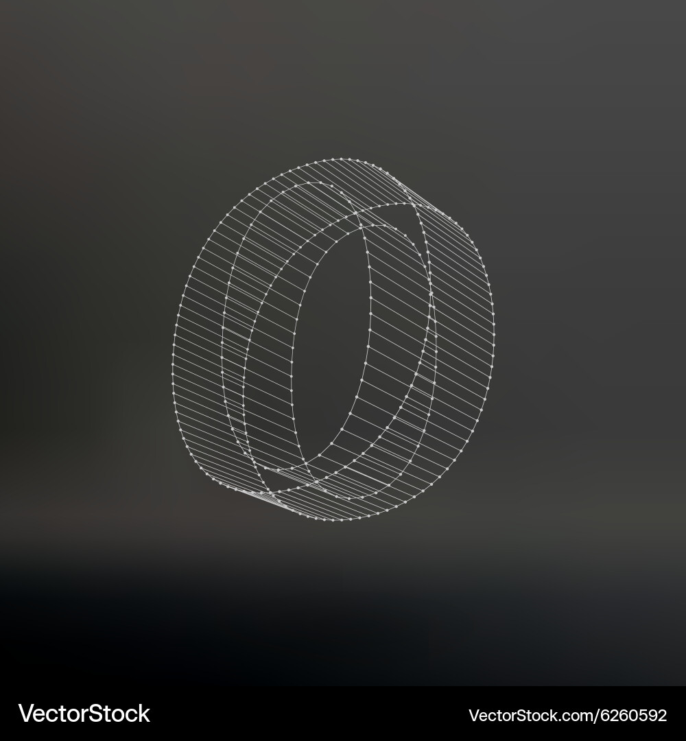 Low poly numbers font polygon number vector image