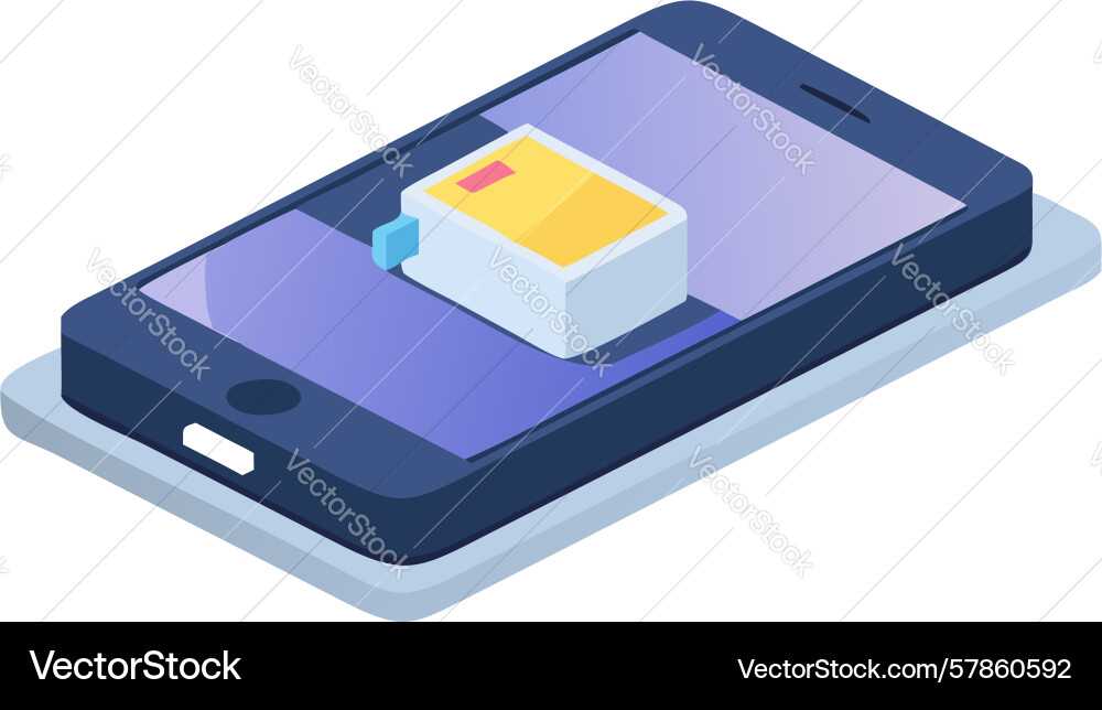 Mobile ui element interactive digital interface Vector Image