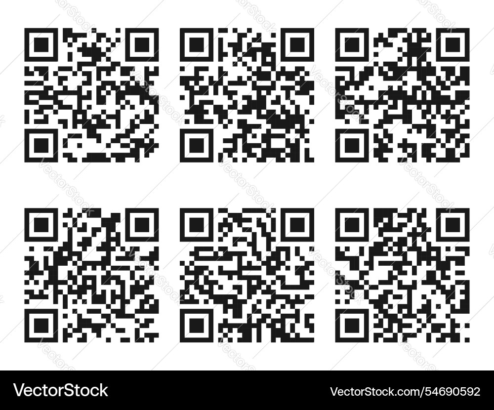Qr code ready to use isolated on white background vector image