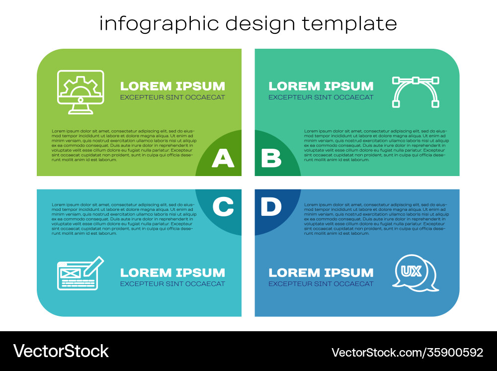 Set line ui or ux design web development vector image