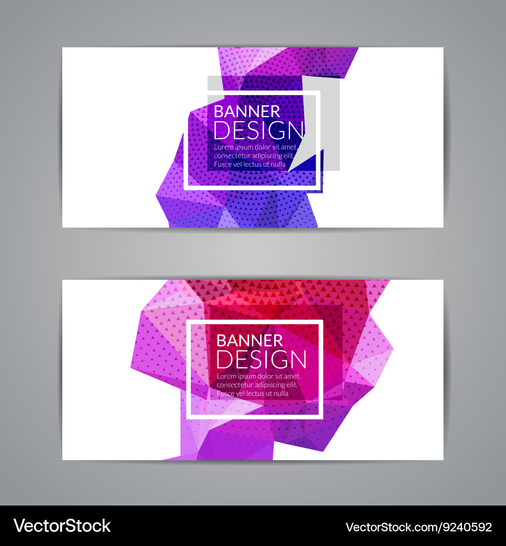 Set of polygonal triangular colorful background Vector Image