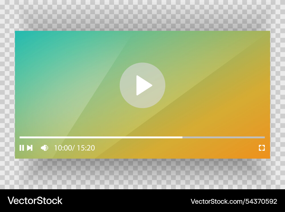 Template video player for web and mobile apps Template video player for web and mobile apps vector image