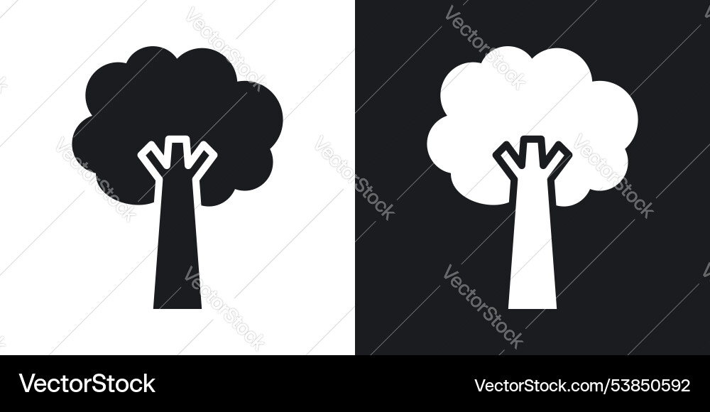 Tree icon set Vector Image