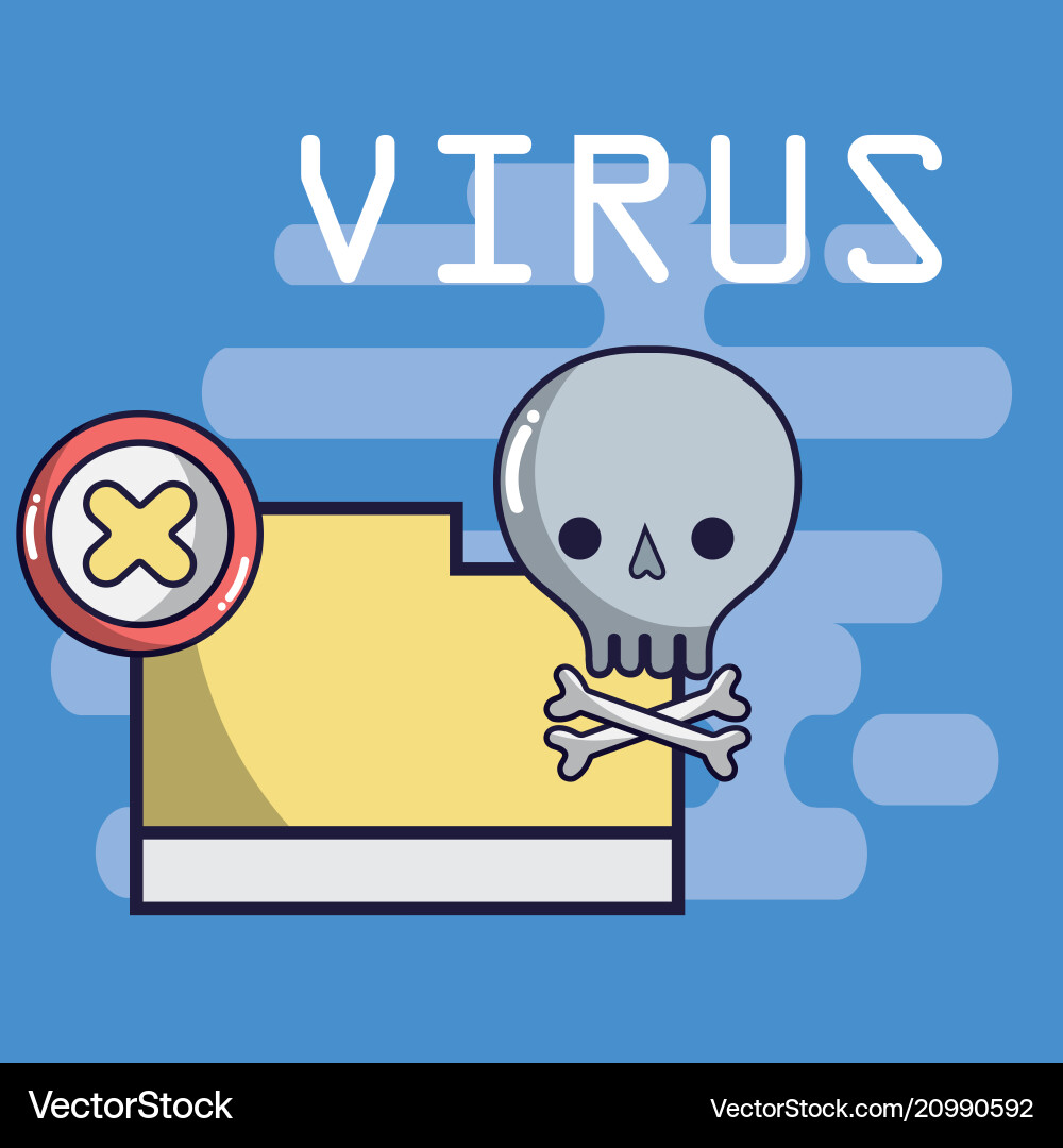 Virus detection security system Vector Image