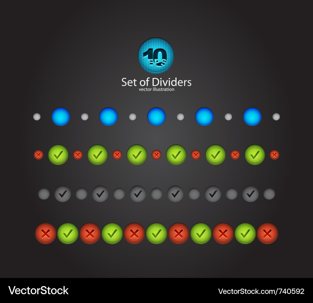 Web divider set Vector Image