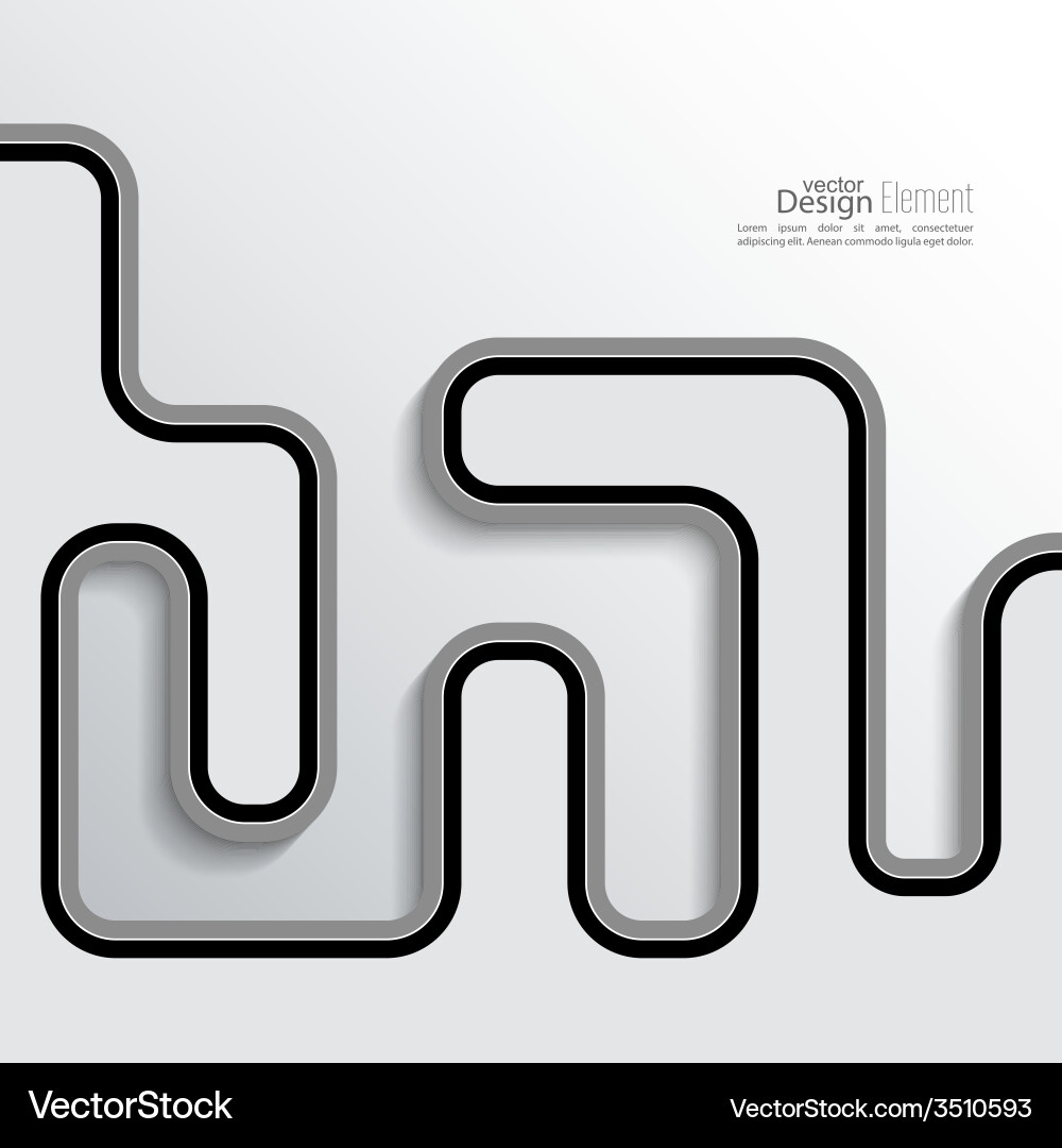 3d abstract background with lines vector image