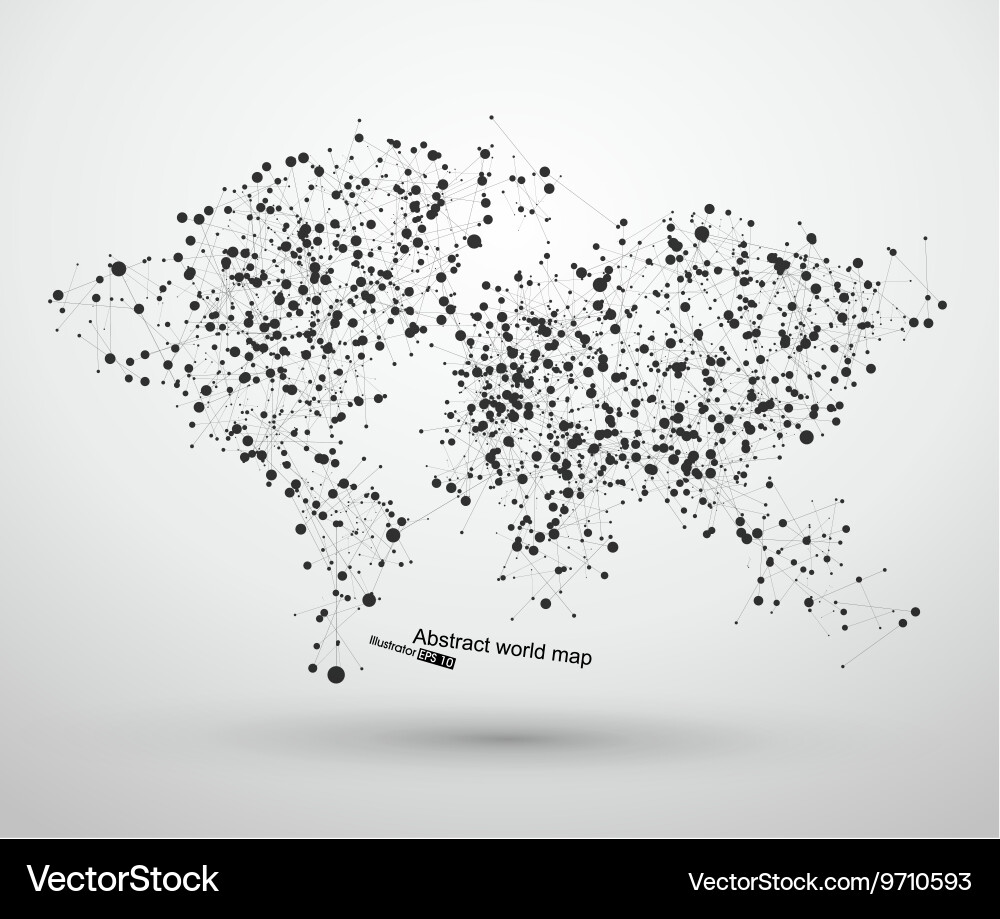 Abstract world map Royalty Free Vector Image - VectorStock