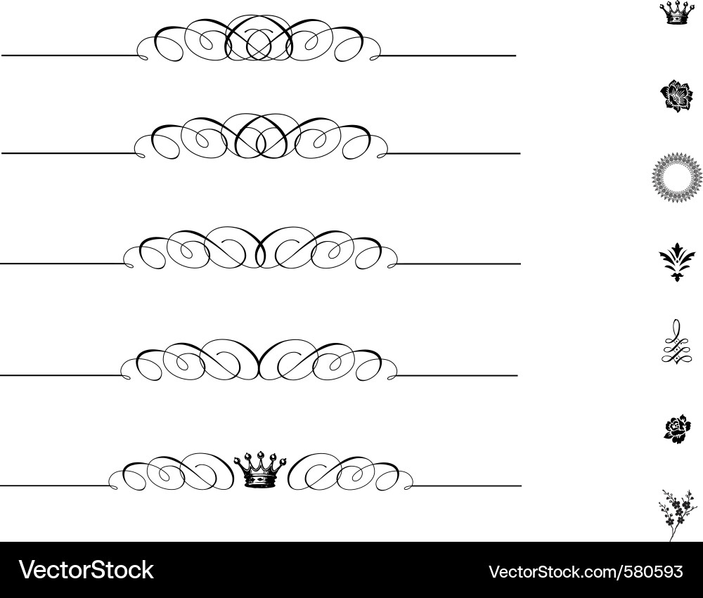 Antique Borders & Frames Vector Image