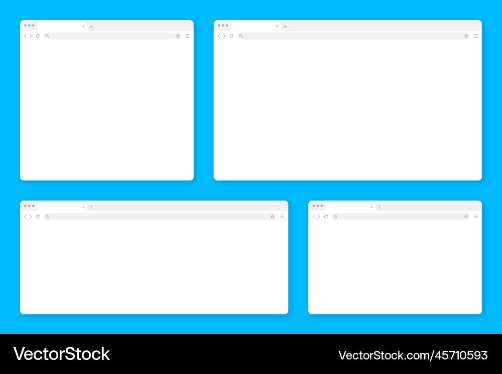 Blank web browser window with tab toolbar Blank web browser window with tab toolbar vector image