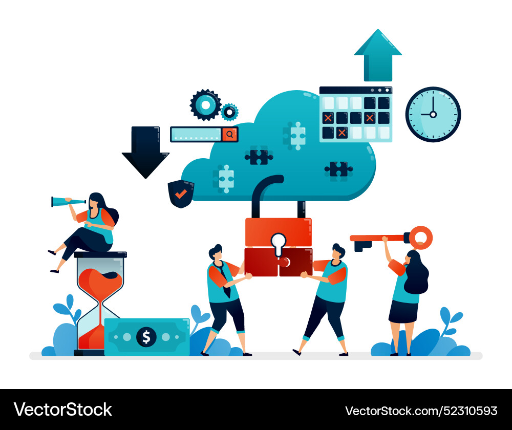 Design of cloud data center cybersecurity system Vector Image