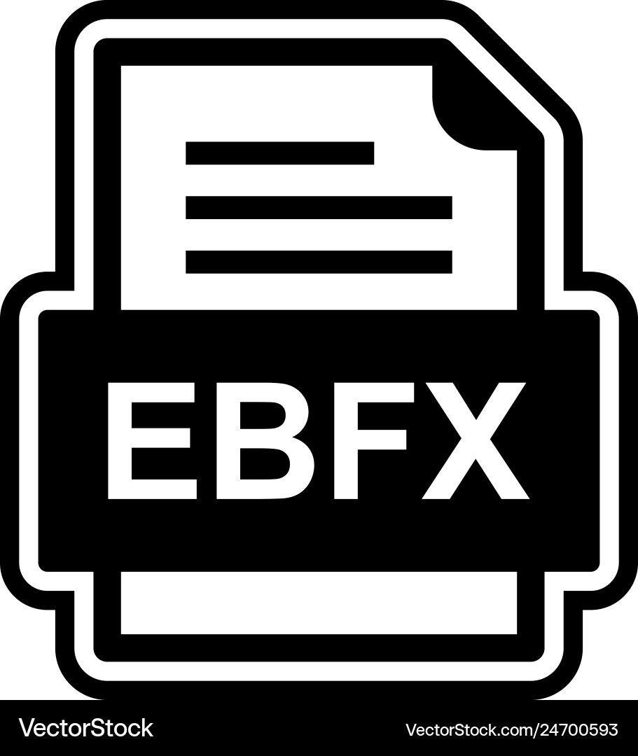 Ebfx file document icon vector image