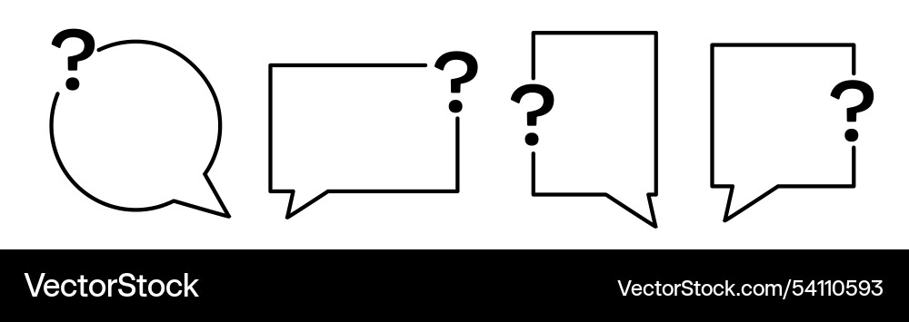 Empty message with question mark minimalistic vector image
