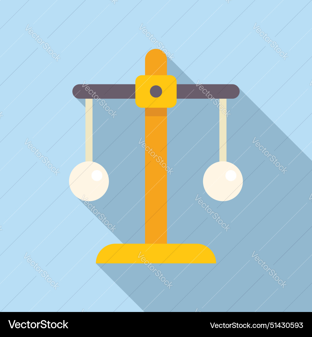Flat design of a balanced scale Flat design of a balanced scale vector image
