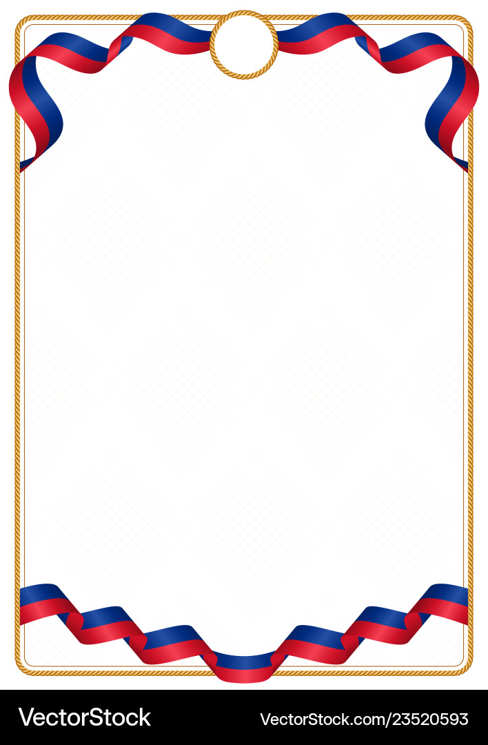 Frame and border of liechtenstein colors flag Vector Image
