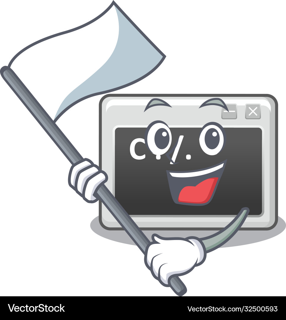Funny Command Window Character Vector Image