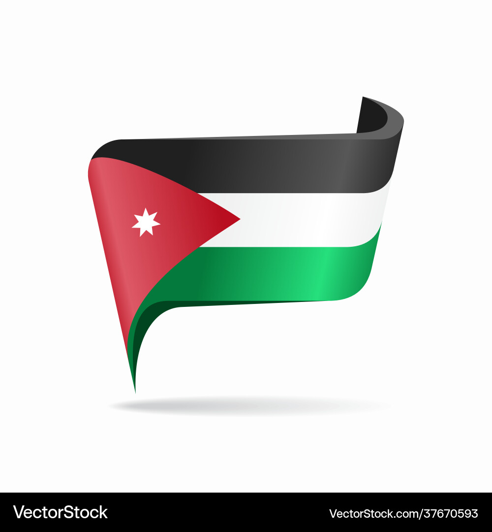 Jordanian flag map pointer layout Jordanian flag map pointer layout vector image