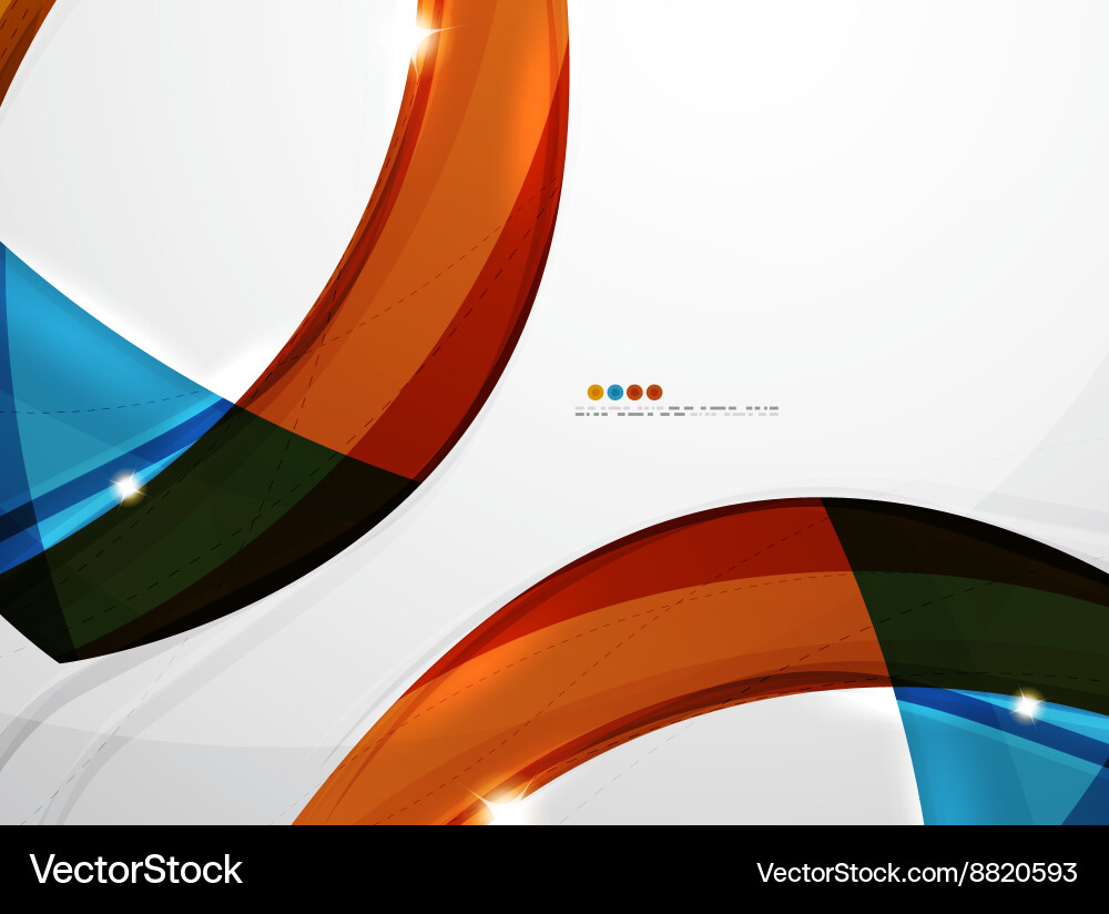 Leaf shape wave abstract background vector image