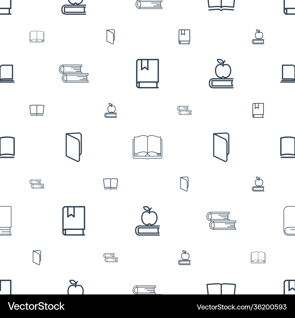 Library icons pattern seamless white background Library icons pattern seamless white background Vector Image