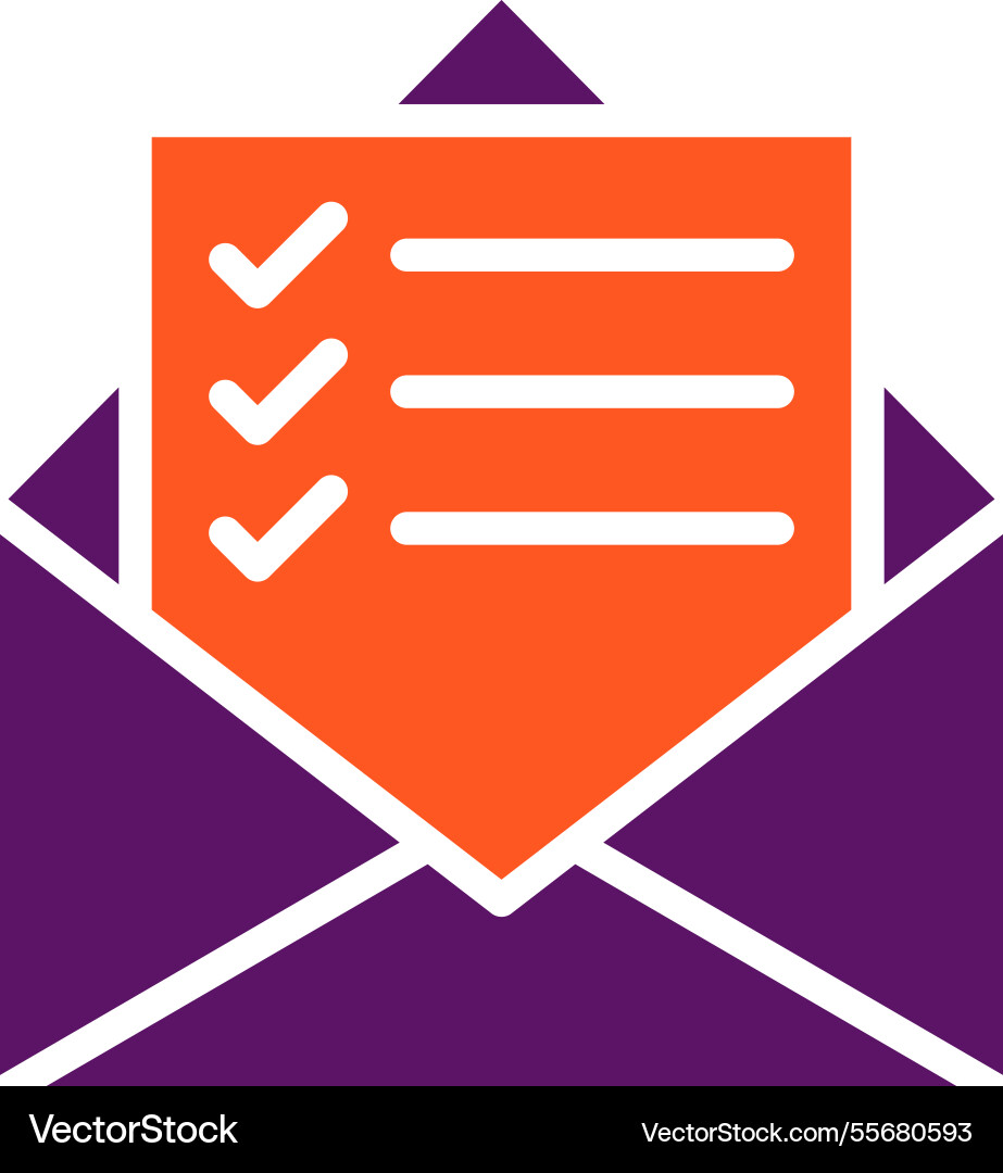 Mail list icon design vector image