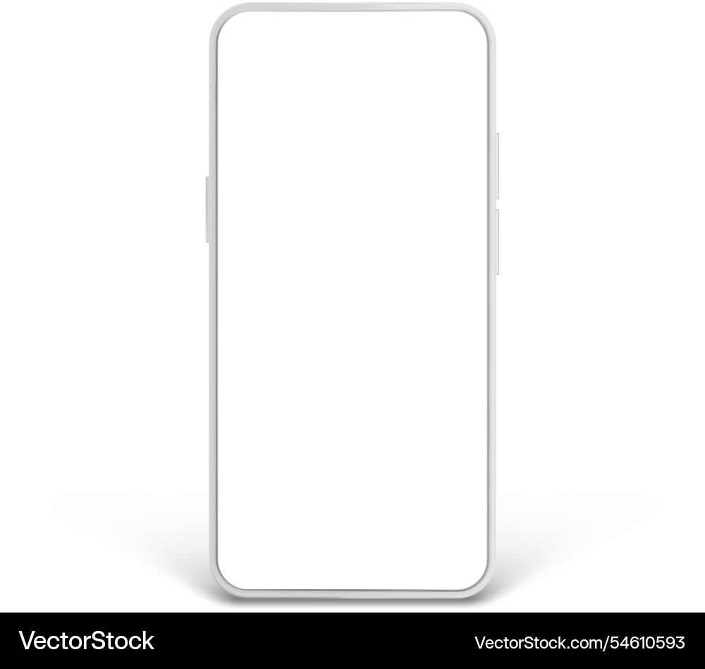 Modern white smartphone featuring a blank screen Modern white smartphone featuring a blank screen vector image