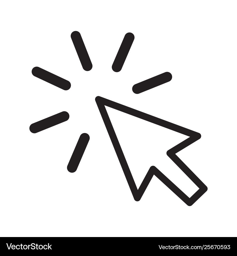 Mouse cursor symbol - arrow click pointer isolated Mouse cursor symbol - arrow click pointer isolated vector image