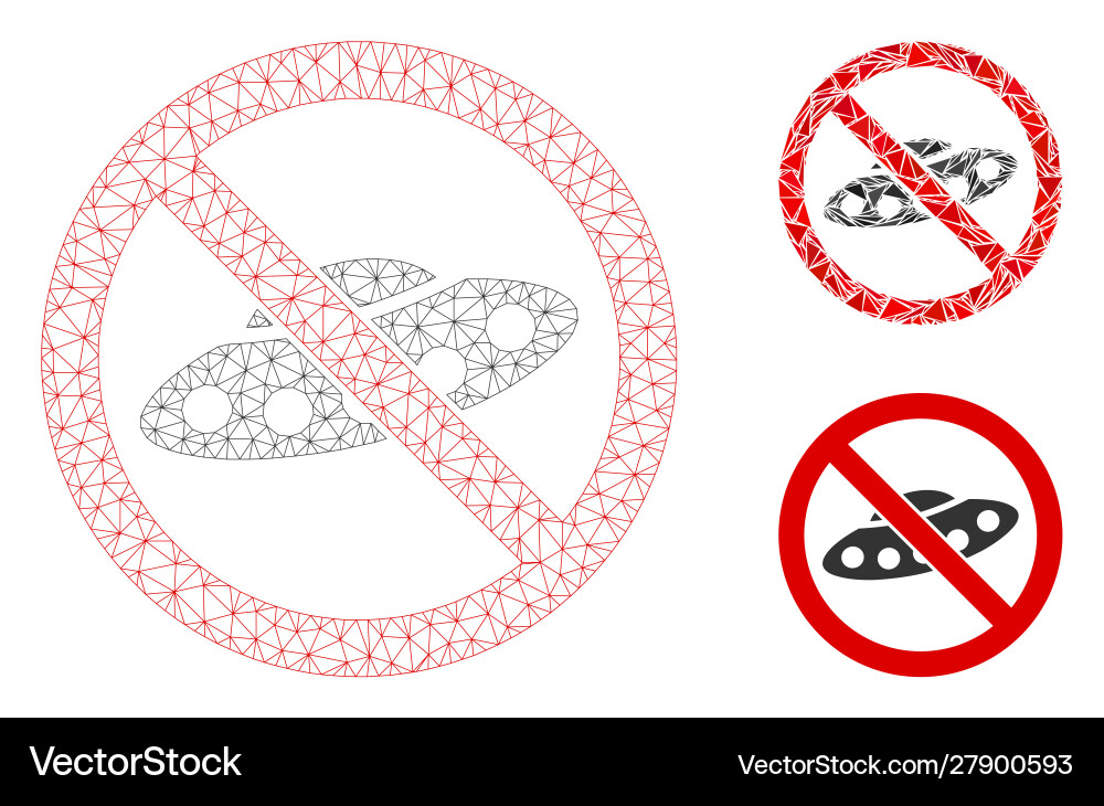 No ufo mesh wire frame model and triangle No ufo mesh wire frame model and triangle vector image
