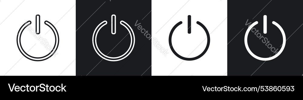 Power button icon set vector image