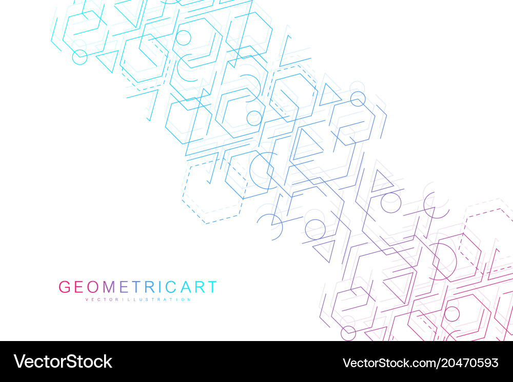 Science network pattern connecting lines and dots Vector Image