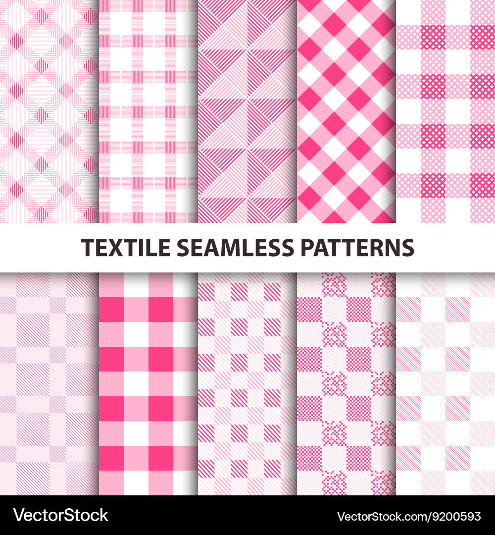 Set of textile seamless patterns Set of textile seamless patterns vector image