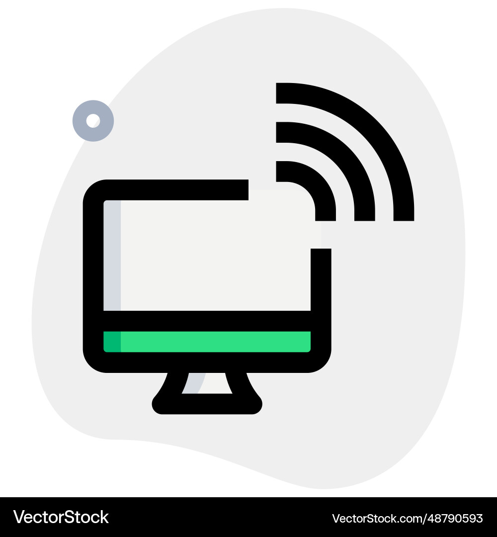 Sharing data from desktop via wireless network vector image