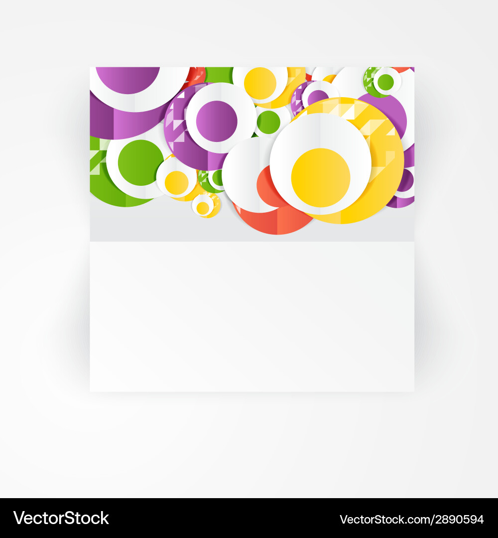 Abstract circles template object web vector image